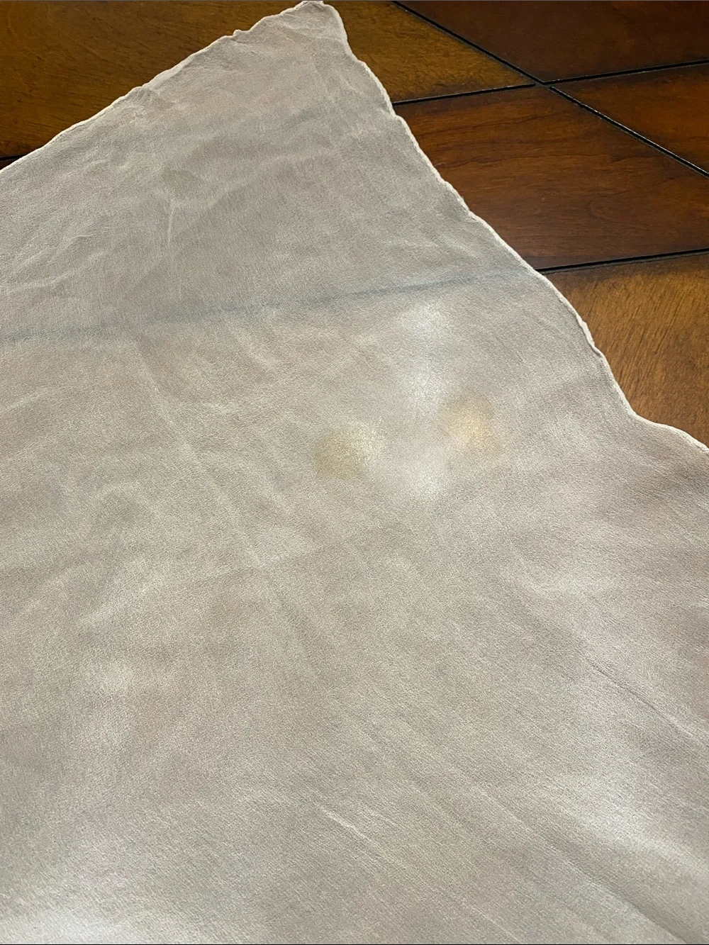 Light Grey Sheer Scarf 100% Silk
